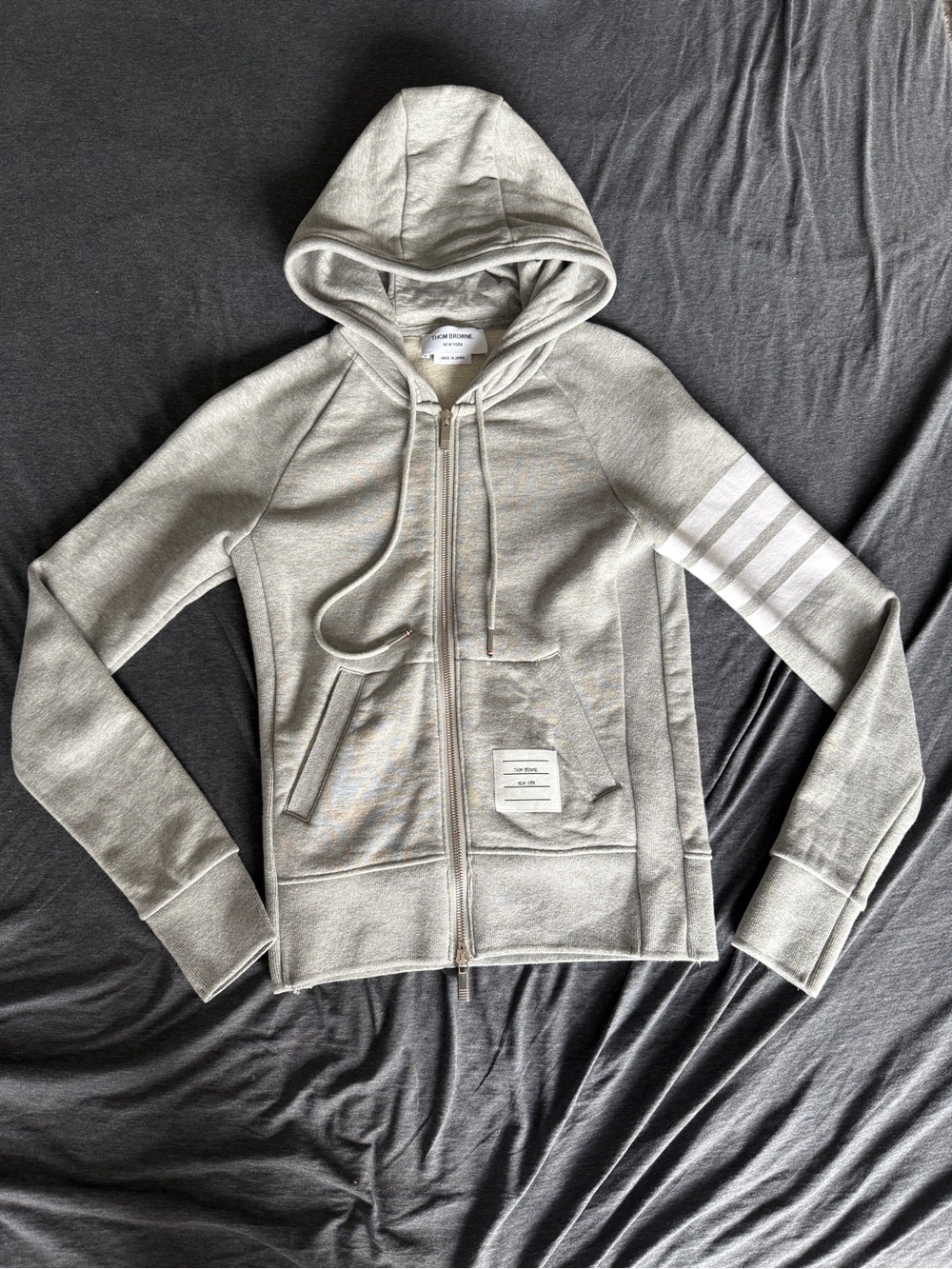 Thom Browne Classic Loopback 4-BarZip Hoodie